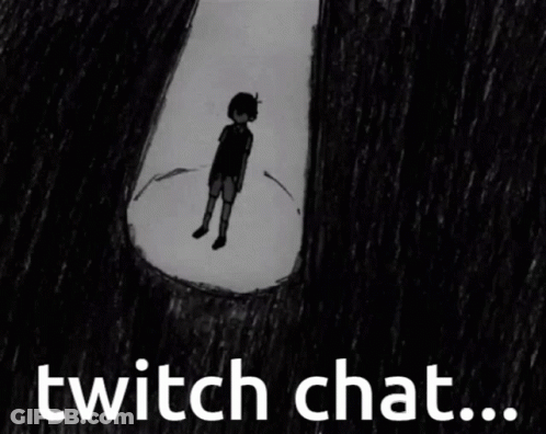 A Drawing Of A Boy Covering His Face With His Hands And The Words Twitch Chat GIF