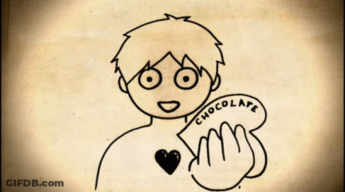 A Drawing Of A Boy With A Balloon That Says Tnx Friend On It GIF