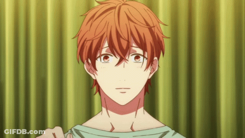 A Drawing Of A Boy With Orange Hair GIF