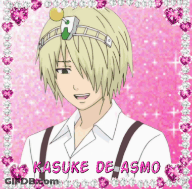 A Drawing Of A Boy With The Name Kasuke De Asmo On It GIF