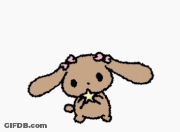 A Drawing Of A Bunny With The Words For My Favorite Person GIF