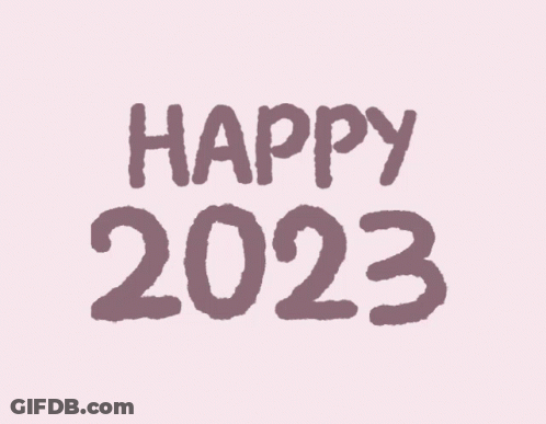 A Drawing Of A Bunny With The Words Happy 2029 GIF