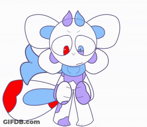 A Drawing Of A Butterfly With A Red Eye GIF