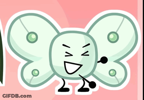A Drawing Of A Butterfly With A Smiley Face On It GIF