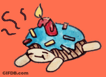 Cake With Candle Drawing GIF