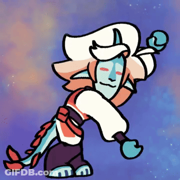A Drawing Of A Cartoon Character With A Blue Face GIF