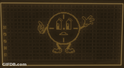 A Drawing Of A Cartoon Character With A Face That Says ' A.a. ' On It GIF