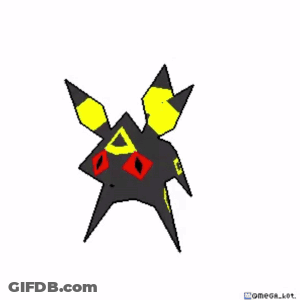 A Drawing Of A Cartoon Character With A Red Heart In The Middle GIF
