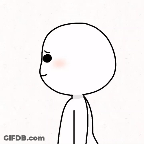 A Drawing Of A Cartoon Character With A Sad Look On His Face . GIF