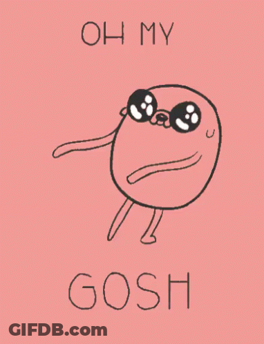 A Drawing Of A Cartoon Character With Sunglasses And The Words Oh My Gosh Below It GIF