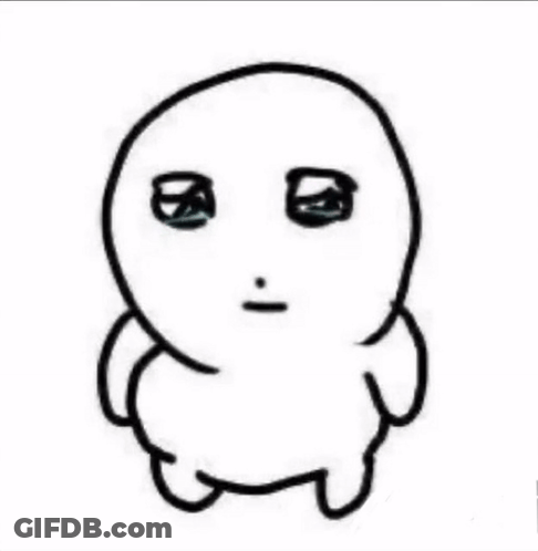 A Drawing Of A Cartoon Character With Tears Coming Out Of His Eyes . GIF