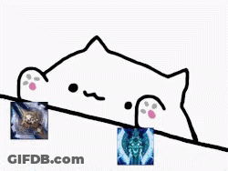 A Drawing Of A Cat Laying On A Ledge Surrounded By Images . GIF