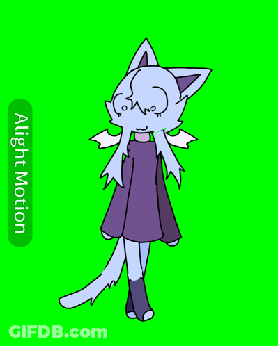 A Drawing Of A Cat On A Green Screen That Says ' Align Motion ' On The Bottom GIF