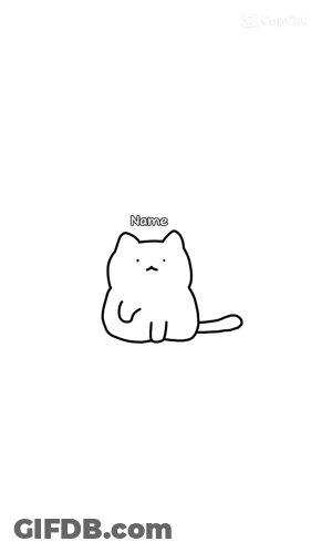 A Drawing Of A Cat That Says Excuse Me GIF