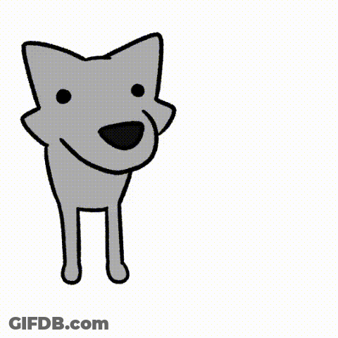 A Drawing Of A Cat With A Black Eye And A Black Mouth GIF