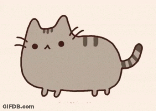 A Drawing Of A Cat With An Angry Look On Its Face . GIF