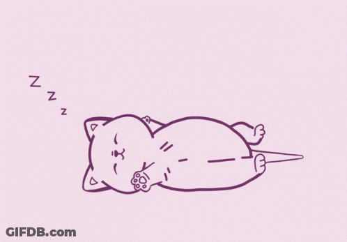 A Drawing Of A Cat With The Word Nom Written Above It GIF