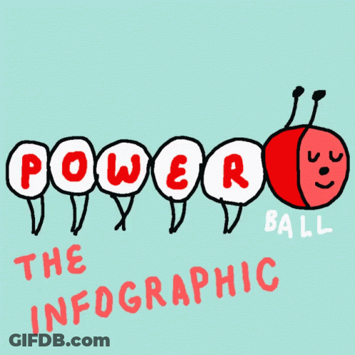 A Drawing Of A Caterpillar With The Words " Power Ball " Written On It GIF