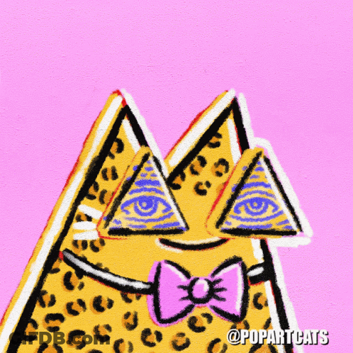A Drawing Of A Cheetah Wearing A Bow Tie And Sunglasses GIF