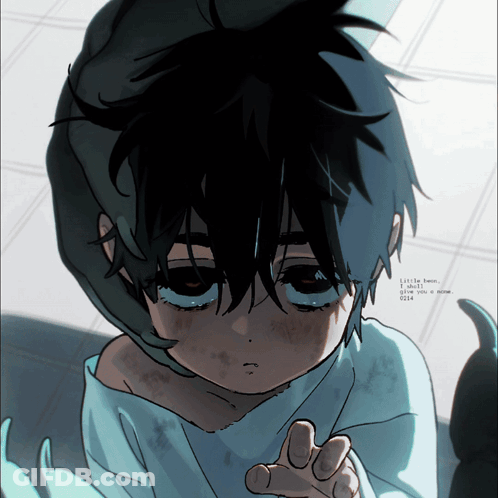 A Drawing Of A Child With The Number 0214 On The Bottom Right GIF