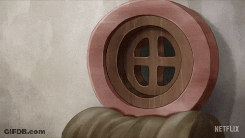A Drawing Of A Circle With A Cross On It And A Netflix Logo GIF