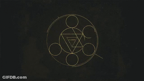 A Drawing Of A Circle With The Letter H In The Middle Of It GIF