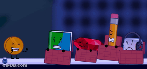 A Drawing Of A Coin A Book A Pencil A Headphones And A Ruby GIF