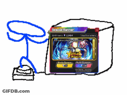 A Drawing Of A Computer Screen With A Special Banner GIF