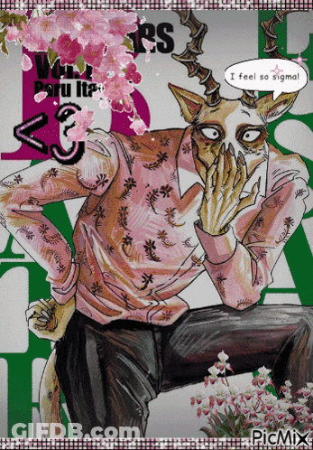 A Drawing Of A Deer With A Speech Bubble That Says I Feel So Sigmoid GIF