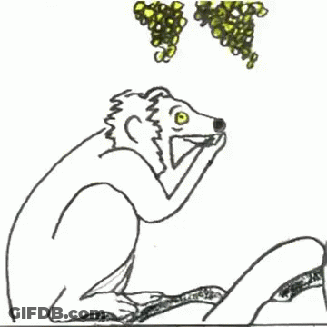 A Drawing Of A Dog Eating A Bunch Of Grapes With The Letter C On Its Face GIF