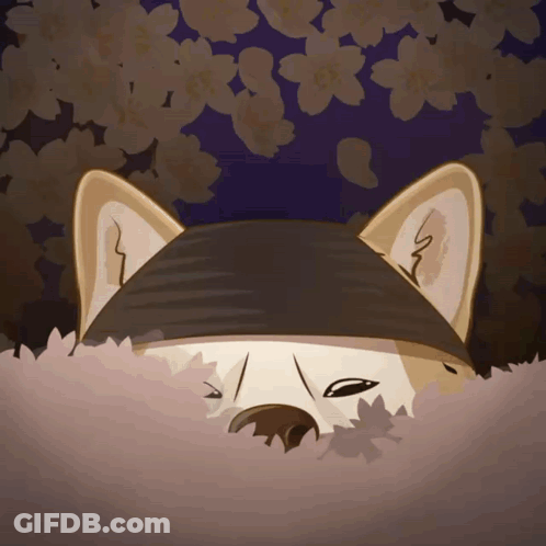 A Drawing Of A Dog With A Hat On GIF