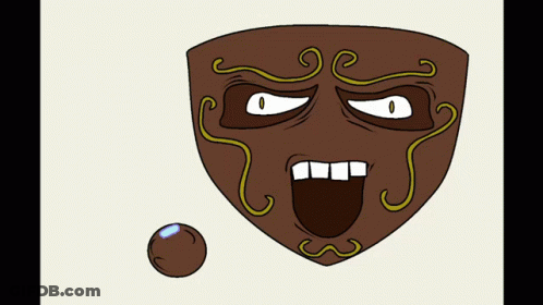 A Drawing Of A Face With A Lightning Bolt Coming Out Of It GIF
