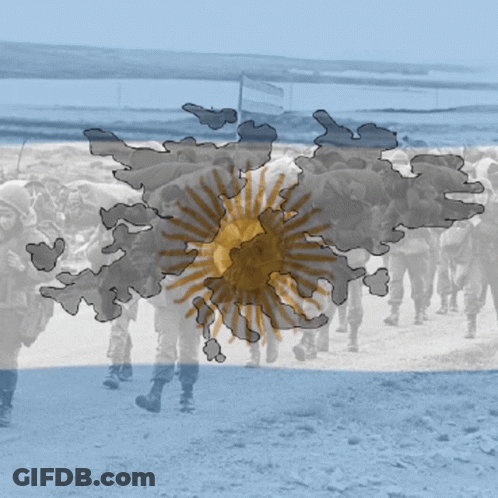 A Drawing Of A Flag With A Sun In The Middle GIF