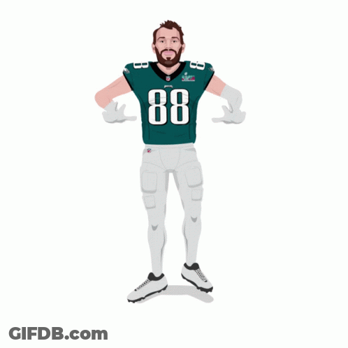 A Drawing Of A Football Player Wearing A Jersey With The Number 88 GIF