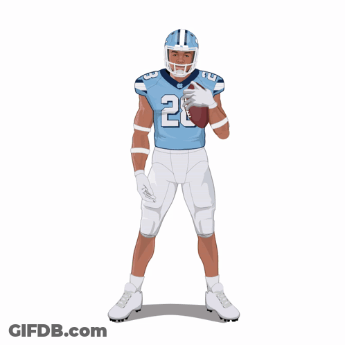 A Drawing Of A Football Player With The Number 2 On His Jersey GIF