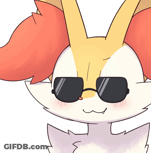 Fox Wearing Sunglasses And Red Tail GIF