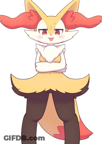 Fox With Crossed Arms And Red Eyes GIF