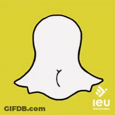A Drawing Of A Ghost On A Yellow Background With The Word Ieu Below It GIF