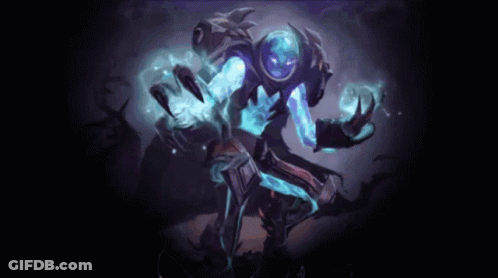 A Drawing Of A Ghost With A Glowing Blue Body GIF