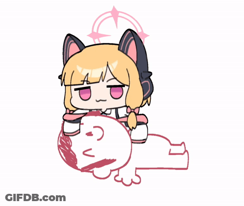 A Drawing Of A Girl Sitting On A Man 'S Back With A Smiley Face On It GIF