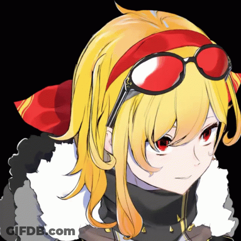 A Drawing Of A Girl Wearing Sunglasses And A Scarf Around Her Head GIF