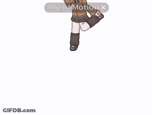 A Drawing Of A Girl With A Alight Motion X Sticker GIF