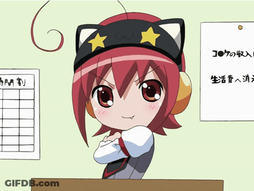 A Drawing Of A Girl With A Cat Ear Hat And Headphones GIF