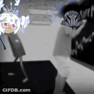 A Drawing Of A Girl With A Crown On Her Head Standing Next To A Man With A Helmet On His Head GIF