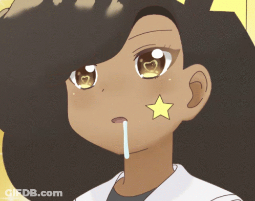 A Drawing Of A Girl With A Star On Her Forehead GIF
