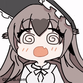 A Drawing Of A Girl With A Swirling Face GIF