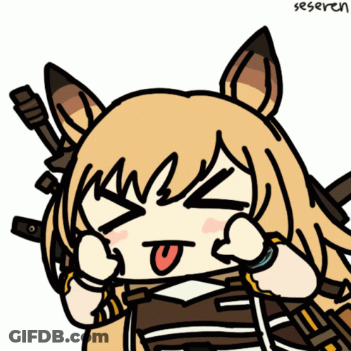 A Drawing Of A Girl With A Tongue Sticking Out And The Name Seseren On The Bottom GIF