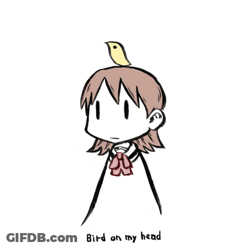 A Drawing Of A Girl With An Explosion On Her Head And The Words " Explosion Head " Below It GIF