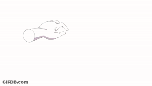 A Drawing Of A Girl With Blue And Pink Hair And Ears GIF