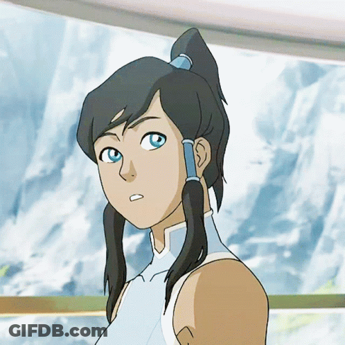 A Drawing Of A Girl With Blue Eyes And A Ponytail GIF